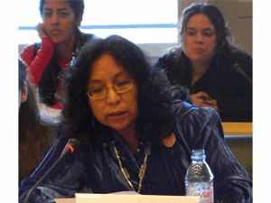 First Lady Vikki Shirley testifying before CERD.